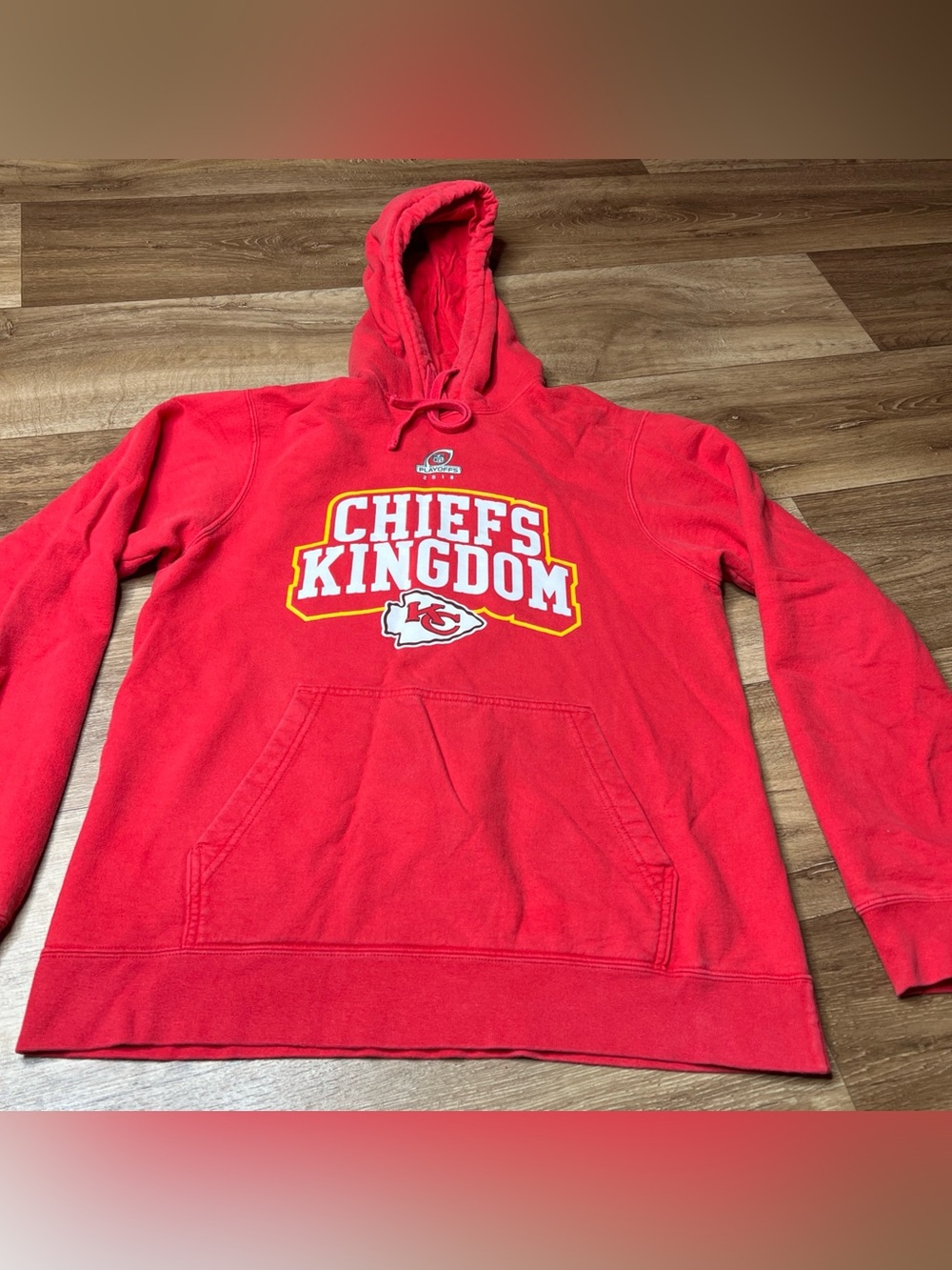 Kansas City Chiefs Red Hoodie Size M Unisex Playoffs 2018